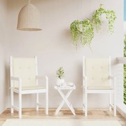 vidaXL Almofadões lombares p/ cadeiras de jardim 2pcs oxford creme