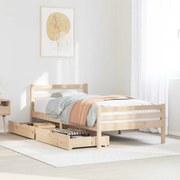vidaXL Cama sem colchão 90x200 cm madeira de pinho maciça