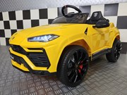 Carro elétrico para crianças LAMBORGHINI URUS 12V Pneus Borracha, Assento pele, Luzes Amarelo