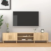 vidaXL Móvel de TV 180x31,5x40 cm derivados de madeira carvalho sonoma