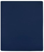vidaXL Lençóis ajustáveis 2 pcs 140x200 cm algodão jersey azul marinho