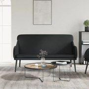 vidaXL Banco 110x76x80 cm couro artificial preto