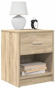 vidaXL Mesas de cabeceira 2 pcs com gaveta 40x34x50 cm carvalho sonoma