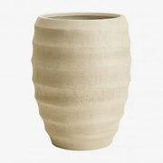 Vaso De Flores Exterior Em Cimento Gabe Ø35 Cm - ↑45 Cm & Off-white - Sklum