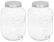 Dispensadores de bebidas 2 pcs 8050 ml vidro