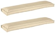 vidaXL Almofadas para palete da , 2 peças, bege, 150 x 40 x 8 cm, em tecido Oxford.