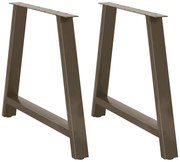vidaXL Pés de mesa de jantar em formato A, 2 peças, 100x(72-73) cm, aço