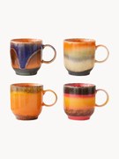 Canecas em cerâmica artesanais 70's, conjunto de 4