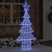 vidaXL Árvore de Natal com 240 LEDs Azul 180 cm Acrílo