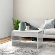 vidaXL Mesa de centro 68x50x38 cm derivados madeira branco brilhante