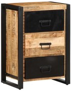 vidaXL Armário de gaveta 50x35x70 cm manga de madeira áspera maciça