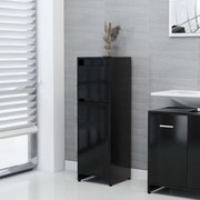 vidaXL Armário de casa de banho derivados de madeira preto