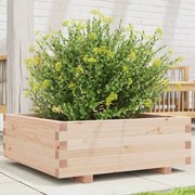 vidaXL Vaso/floreira de jardim 70x70x26,5 cm madeira de pinho maciça