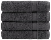 vidaXL Toalhas de banho premium SOLUND 4pcs 70x140cm 600gsm antracite