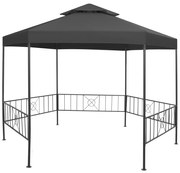 Gazebo de jardim 323x275x265 cm antracite