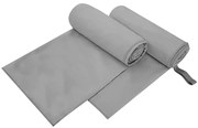 vidaXL Toalhas Esportivas 2 pcs Cinzento escuro 200 x 100 cm