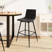 vidaXL Banco de bar couro artificial cinzento