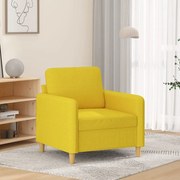 vidaXL Poltrona 60 cm tecido amarelo-claro