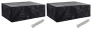 vidaXL Capas para mobiliário de jardim 2 pcs 8 ilhós 242x162x100 cm