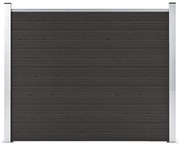 vidaXL Painel de cerca 180x146 cm WPC preto