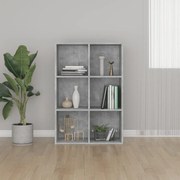 vidaXL Estante/aparador 66x30x98 cm contraplacado cinzento cimento