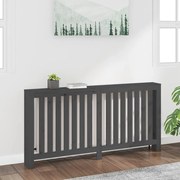 vidaXL Cobertura de radiador 169x19x84 cm pinho maciço cinza