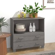 vidaXL Aparador HAMAR 85x35x80 cm pinho maciço cinza-claro