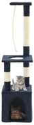 vidaXL Árvore p/ gatos c/ postes arranhadores sisal 109 cm azul escuro