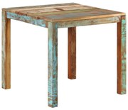 vidaXL Mesa de jantar 82x80x76 cm madeira recuperada maciça
