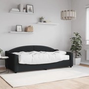 vidaXL Sofá-cama com colchão 90x190 cm tecido preto