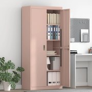 vidaXL Armário de arrumação 2 pcs Rosa 80 x 40 x 180 cm Aço