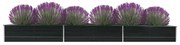vidaXL Canteiro elevado jardim aço galvanizado 480x80x45 cm antracite