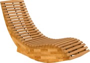 Outsunny Espreguiçadeira de sol em madeira de acácia, dobrável e ergonômica, espreguiçadeira de jardim com ripas em forma de S 60 x 156 x 77 cm | Aosom Portugal