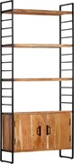 vidaXL Estante de 4 prateleiras 80x30x180 cm madeira acácia maciça