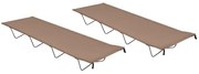 vidaXL Camas campismo 2 pcs 180x60x19cm tecido oxford/aço cinza-acast.