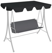 vidaXL Toldo suplente baloiço jardim 188/168x145/110 cm preto