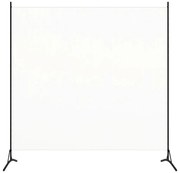 vidaXL Divisória com 1 painel 175x180 cm tecido branco