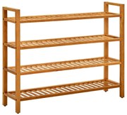 vidaXL Sapateira c/ 4 prateleiras 100x27x80 cm madeira carvalho maciça