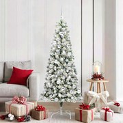 vidaXL Árvore de Natal Articulada Artificial Verde e Branco 180 cm