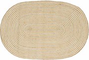 vidaXL Tapete Natural e Branco 122 x 183 cm Juta