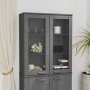 vidaXL Topo p/ armário alto HAMAR 85x35x100 pinho maciço cinza-escuro