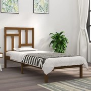 Estrutura cama pequena solteiro 75x190 cm madeira castanho mel