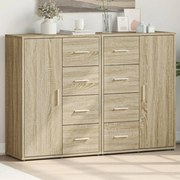 vidaXL Aparadores 2 pcs 60x31x84 cm derivados madeira carvalho sonoma