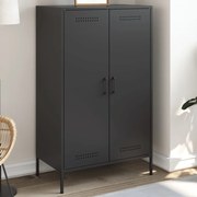 vidaXL Aparador alto 68x39x113 cm aço preto