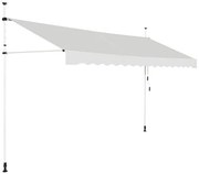 Toldo de grampo 400 cm de largura toldo de varanda sem perfuração resistente a UV altura ajustável marrom