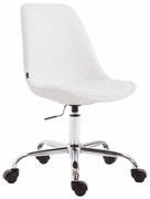 Cadeira de escritório Toulouse em imitação de pele branca