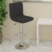vidaXL Banco de bar tecido preto