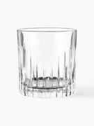 Copos de cristal com relevo canelado Timeless, conjunto de 6
