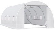 Estufa Tipo Túnel 600x300x200cm com 8 Janelas e Cobertura de Polietile