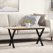 vidaXL Mesa de centro estrutura em X 100x50x45cm pinho e aço